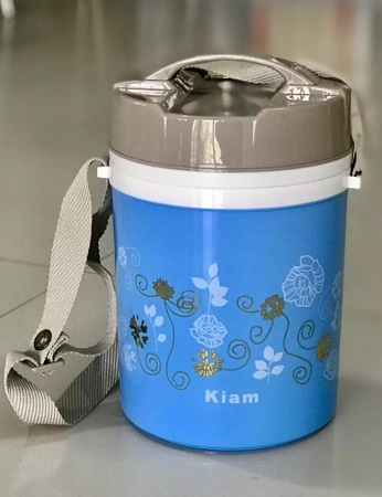 Kiam 4 Bati Lunch Pot - Sky Blue and White