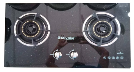 Miyako Cabinet Double Burners Auto Gas Stove - Black