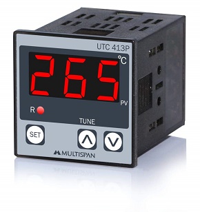 MULTISPAN PID Temperature Controller UTC 413P (48x48x95 mm, Black)